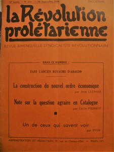 La Révolution prolétarienne / 1936 Image 1